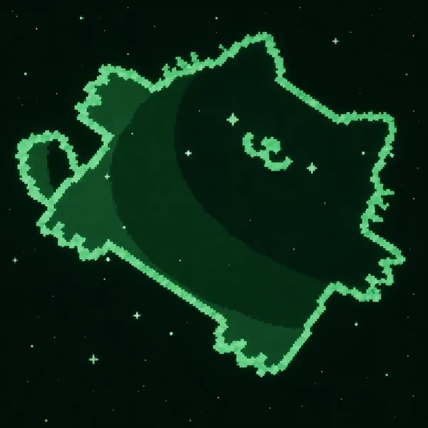 Original neon ghost artwork